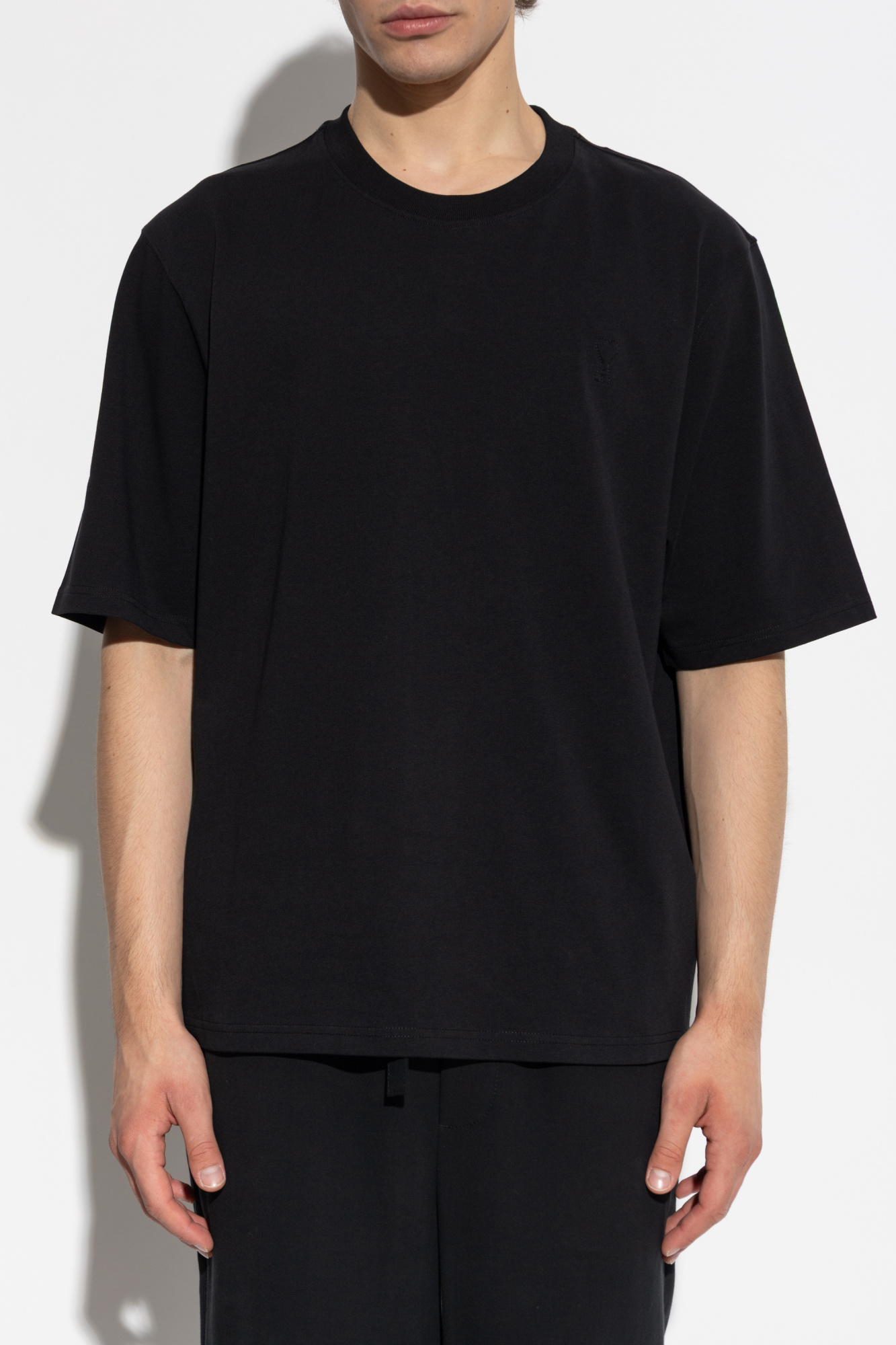Tシャツ・カットソー AMI Alexandre Mattiussi T-Shirt Black Ami - Ami Alexandre Mattiussi T-shirt | HBX - Globally